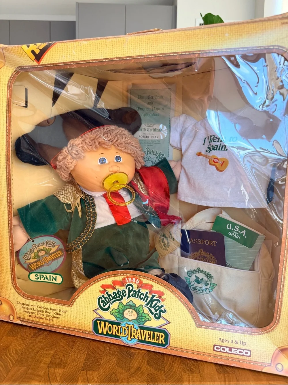 1985 Cabbage Patch Kids World Traveler Spain Boy NIB